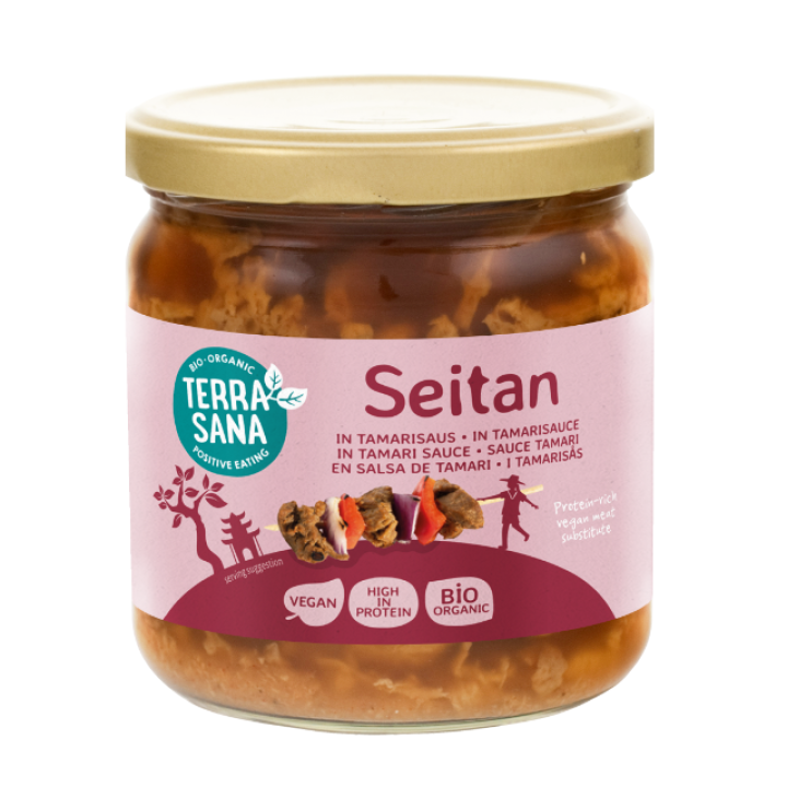 Bioloģiski seitana gabaliņi tamari mērcē, 350 g (200 g)