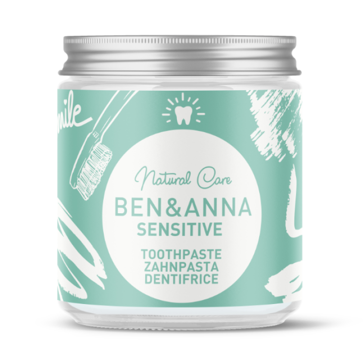 Dabīga zobu pasta jutīgiem zobiem ar kumelīšu ziedu ekstraktu, "BEN&ANNA", 100 ml