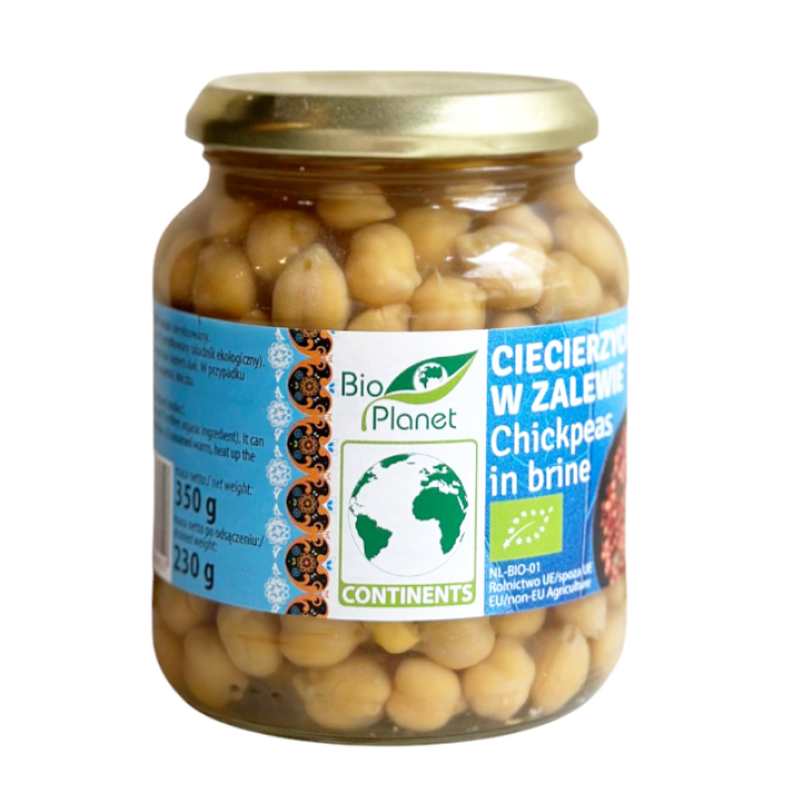 Bioloģiski konservēti turku zirņi 350 g (220 g)