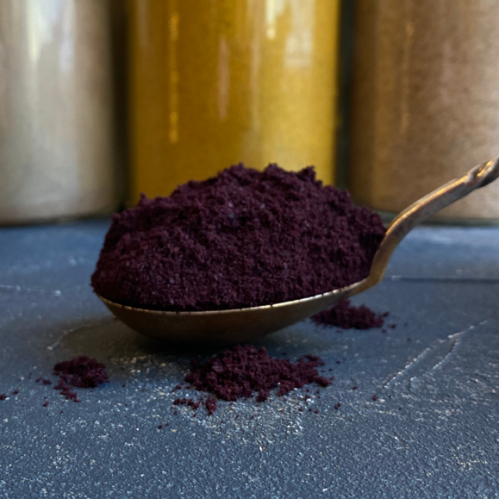 Bioloģisks liofilizētu acai ogu pulveris