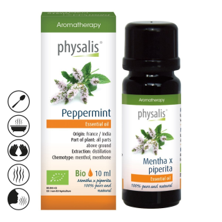 Bioloģiska piparmētru ēteriskā eļļa, 10 ml