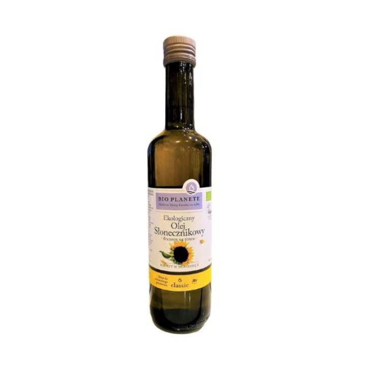Bioloģiska, auksti spiesta saulespuķu eļļa, 500 ml