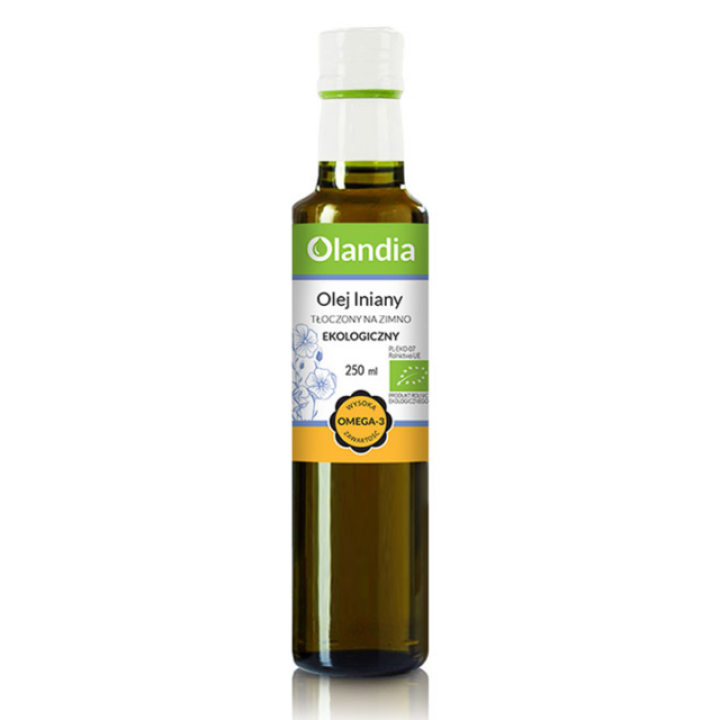 Bioloģiska, auksti spiesta linsēklu eļļa, 250 ml