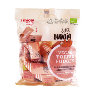 Bioloģiskas augu izcelsmes konfektes “Karvutė” ar toffi garšu, 150 g, SUPER FUDGIO