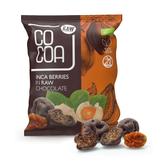 Organic dark chocolate with peruvian groundcherry RAW, 70 g, COCOA
