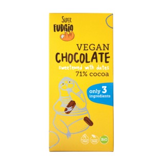 Bioloģiska "SUPER FUDGIO" 71 % tumšā šokolāde, bez glutēna, 80 g