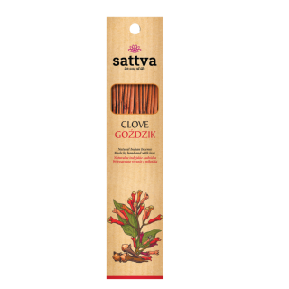 Натуральные индийские благовония CLOVE (15 шт.) 30 г, Sattva