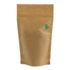 Doy-pack compostable and biodegradable bag without window 110 x 65 x 185 mm