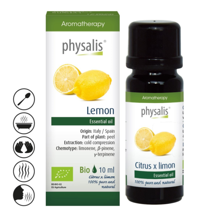 Organic lemon essential oil, 10 ml