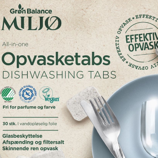 Ekoloģiskas trauku mazgājamās mašīnas tabletes, 30 gab., GRON BALANCE