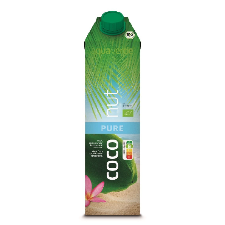 Bioloģisks kokosriekstu ūdens AQUA VERDE, 1000 ml