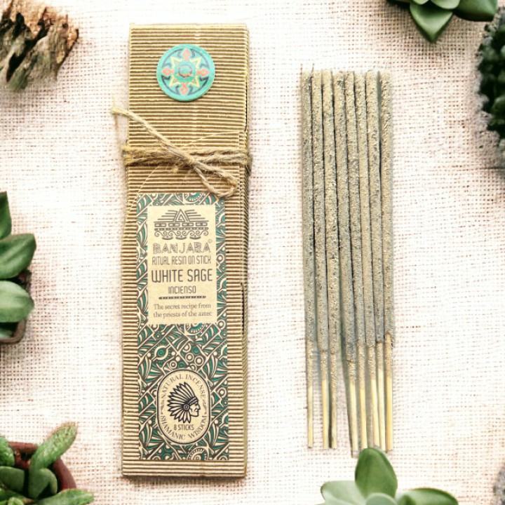 Sveķu vīraki rituāliem White Sage, 8 gab.