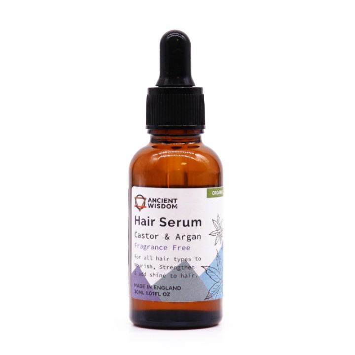 Organic hair serum, Fragrance free, 30 ml, Ancient Wisdom