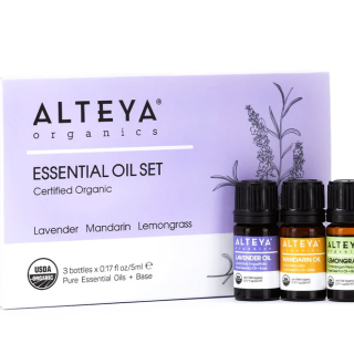 Ekoloģisku ēterisko eļļu komplekts "Prieks" (3×5 ml), ALTEYA