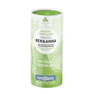 Zīmuļveida dezodorants jutīgai ādai LEMON & LIME, 40 g, BEN & ANNA