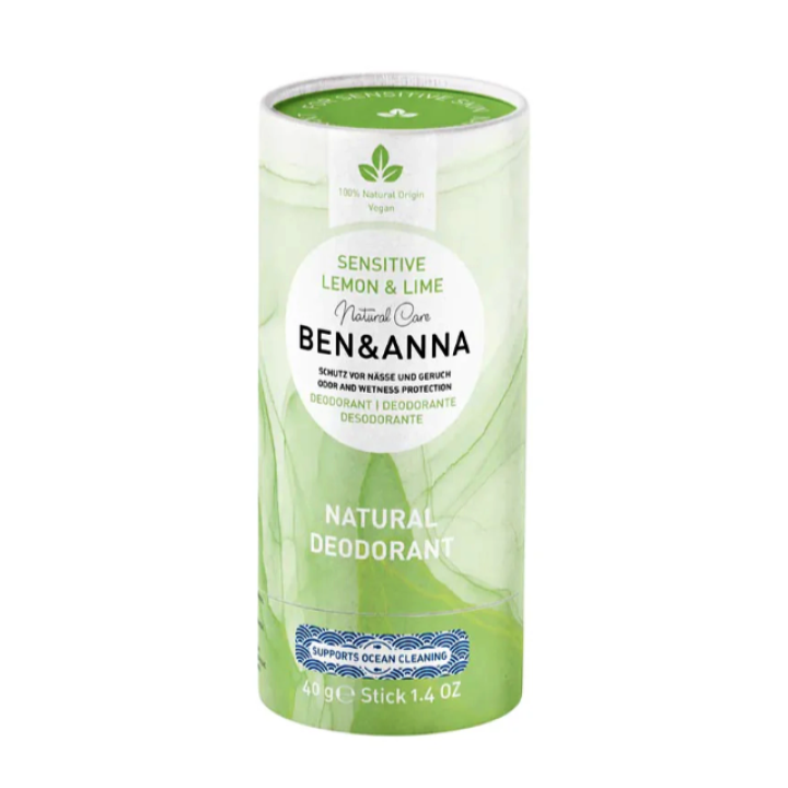 Zīmuļveida dezodorants jutīgai ādai LEMON & LIME, 40 g, BEN & ANNA