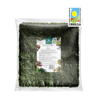 Organic seaweed leaves Nori, 6 pieces, 15 g