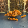 Bioloģiski sarkano lēcu makaroni FUSILLI ar jūras salātiem