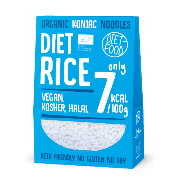 Bioloģiski konjak (konjac) miltu rīsi, bez glutēna, 385 g