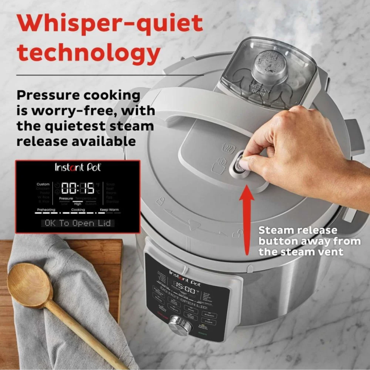Instant Pot® Duo™ Plus 6QT daudzfunkcionālais spiediena katls ar kluso tvaika izlaišanas funkciju V4 (5,7 L)