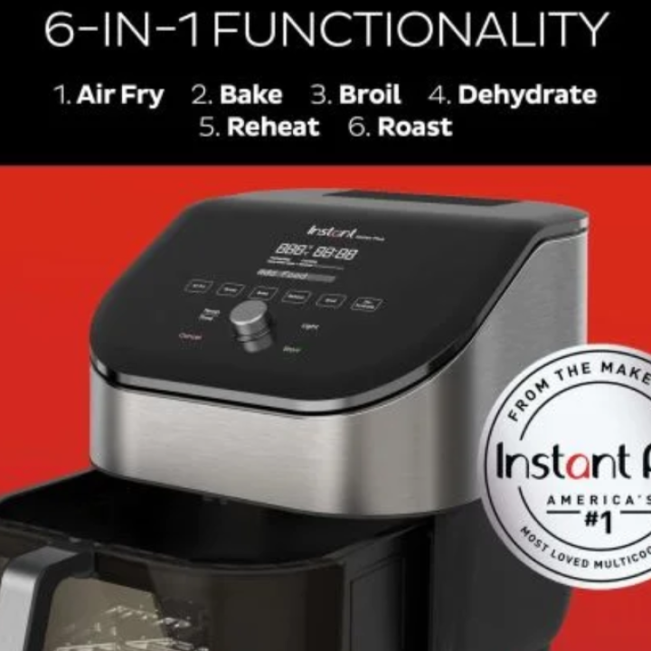 Фритюрница Instant Pot® Vortex® Plus 6QT из нержавеющей стали с функциями ClearCook и OdorErase (5,7 л)