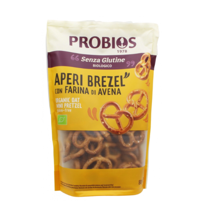 Bioloģiski sāļie auzu cepumi "Pretzels", 80 g