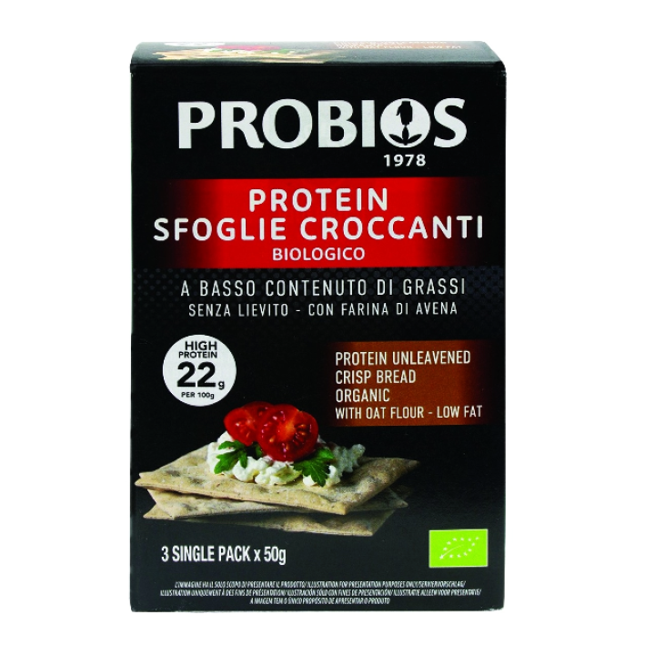 Organic unleavened protein bread 3x50g