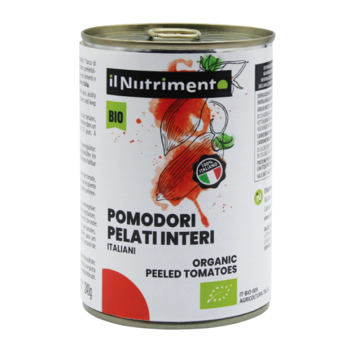 Bioloģiski konservēti tomāti bez mizas, 400 g