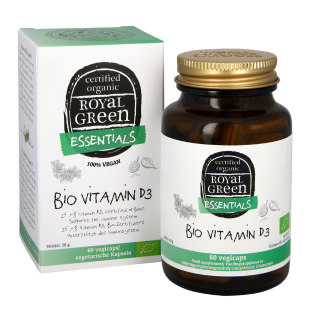 Organic vitamin D3 1000TV, ROYAL GREEN, 60 capsules