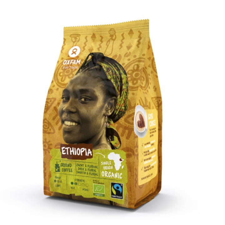 Organic ground coffee Ethiopia, 250 g, Oxfam