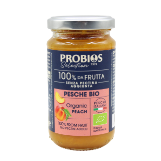 Organic peach jam, sugar-free, 220 g, PROBIOS