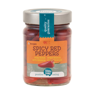 Organic red peppers, 220 g, TERRASANA