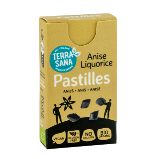 Bioloģiskas lakricas un anīsa pastilas, 25 g, TERRASANA
