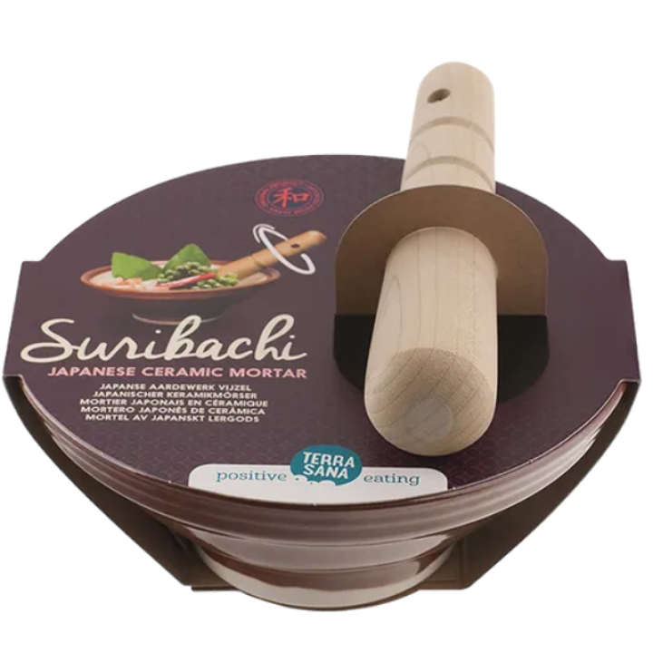 Японский керамический пестик Suribachi &amp; Surikogi, 18 см, TERRASANA
