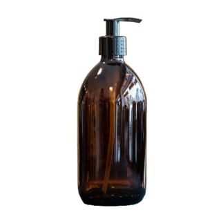 Brūna stikla pudele ar dozatoru, 500 ml