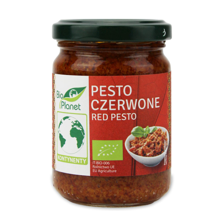 Bioloģiska saulē kaltētu tomātu pesto mērce, 140 g, Bio Planet