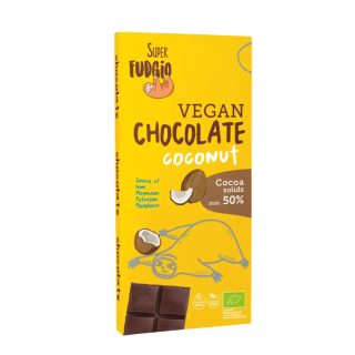 Organic chocolate with coconut milk and cane sugar, 80 g, SUPER FUDGIO