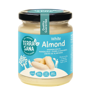 Bioloģisks gaišais mandeļu krēms, 250 g, TERRASANA