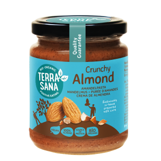 Bioloģisks kraukšķīgais mandeļu krēms, 250 g, TERRASANA