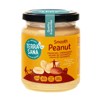 Organic smooth peanut cream, 500 g, TERRASANA