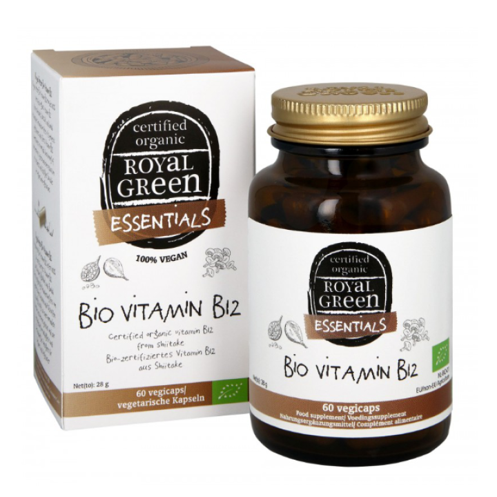 Bioloģisks vitamīns B12 25 mcg, ROYAL GREEN, 60 kapsulas