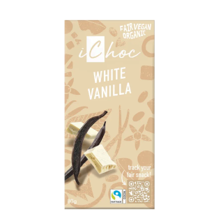 Bioloģiska "iChoc" baltā šokolāde, 80 g