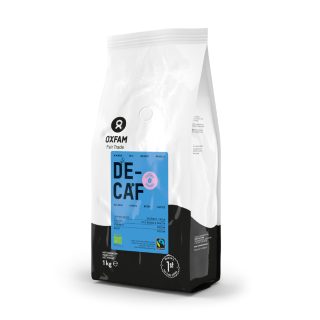 Organic decaffeinated coffee beans, 1 kg, Oxfam