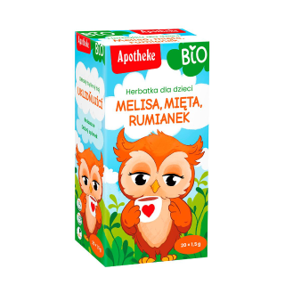 Bioloģiska "Apotheke" tēja bērniem no 6 mēn. - melisa, piparmētra un kumelīte, (20 x 1,5 g) 30 g