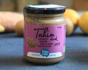 Organic dark sesame seed paste tahini, 250 g