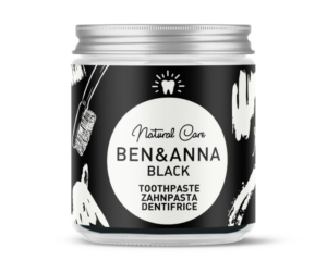 Dabīga balinoša zobu pasta ar aktīvo ogli, piparmētru eļļu, alveju un smiltsērkšķiem, "BEN&ANNA"", bez fluora, 100ml