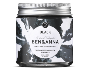 Dabīga balinoša zobu pasta ar aktīvo ogli, piparmētru eļļu, alveju un smiltsērkšķiem, "BEN&ANNA"", bez fluora, 100ml