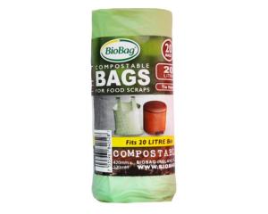 Компостируемые мешки для бытовых отходов, 20 л, 20 шт.