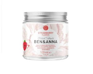 Dabiskā zobu pasta bērniem ar zemeņu garšu, 100 ml, BEN&ANNA