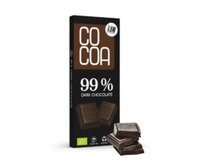 Bioloģiska tumšā šokolāde RAW 99%